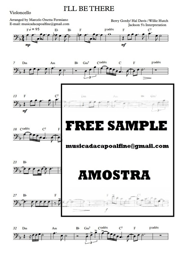 I'LL BE THERE Violoncello Solo Sheet Music Download