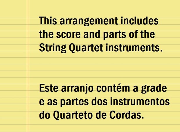 AQUARELA DO BRASIL - Ary Barroso - String Quartet - Quarteto de Cordas Sheet Music