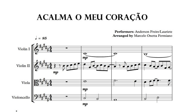 Acalma o Meu Coração - Quarteto de Cordas Partitura (2) - Score and parts.pdf