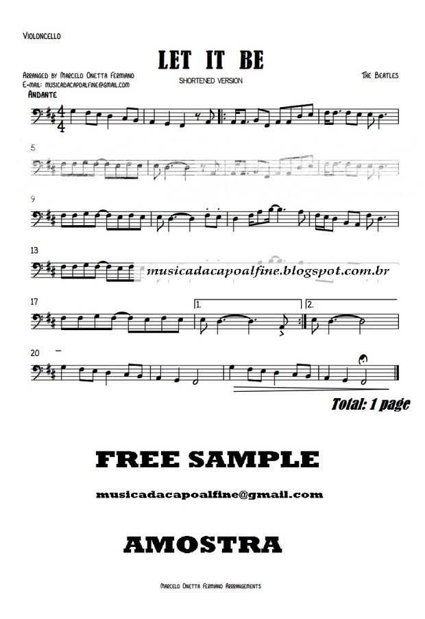 Let it Be - Violoncello solo- Sheet Music Download.pdf