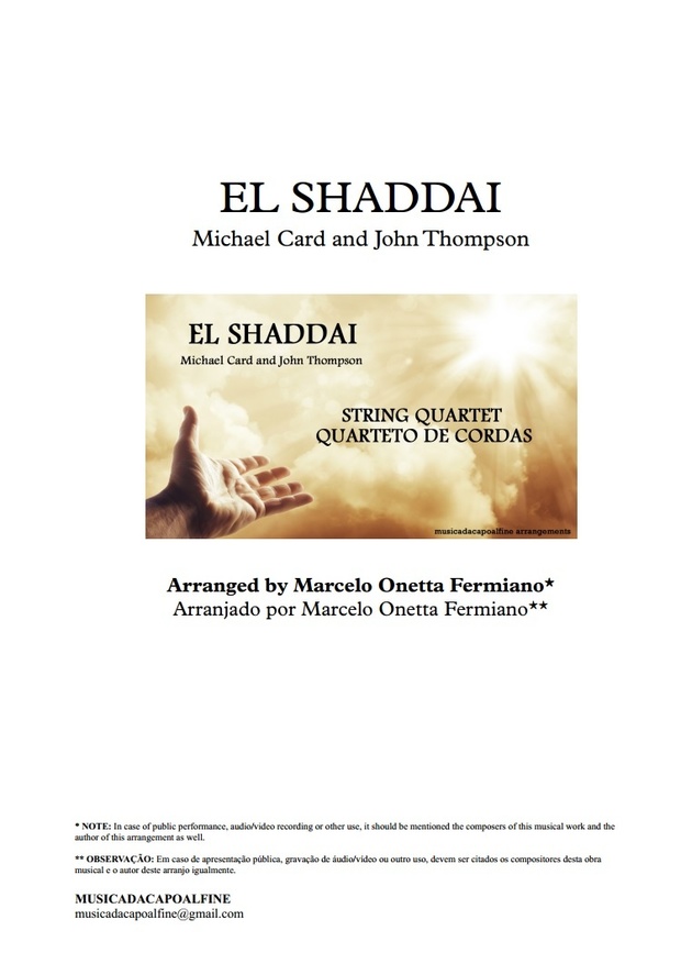 EL SHADDAI - String Quartet - Sheet Music - Score and parts.pdf