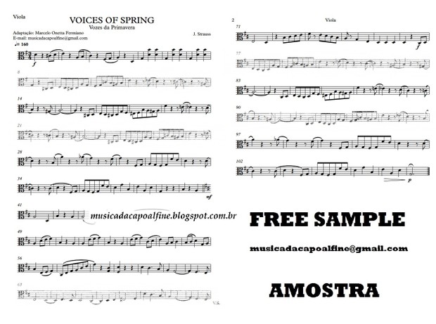 Voices of Spring - Strauss - Vozes da Primavera - Viola solo - Sheet music download.pdf