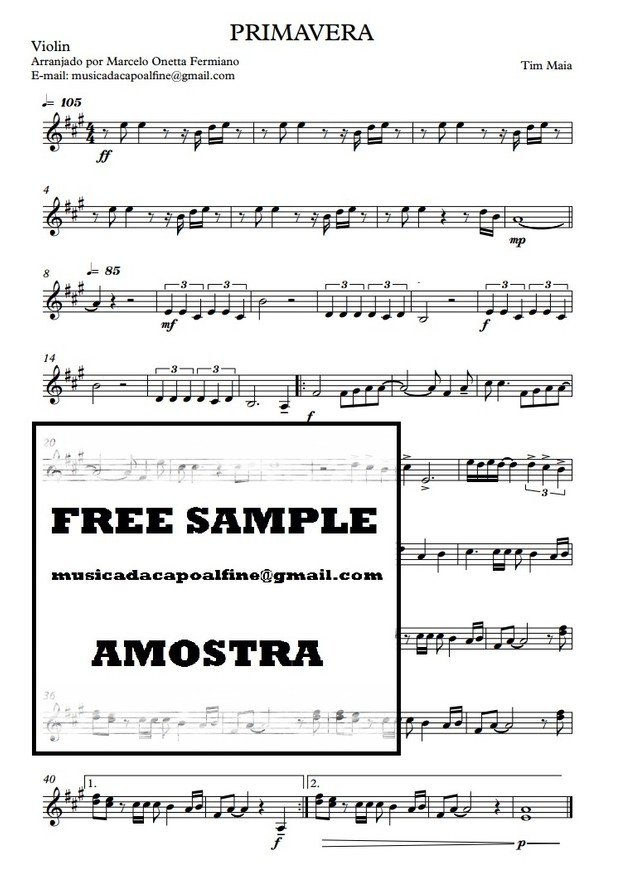 Primavera - Tim Maia Violino - Partitura.pdf