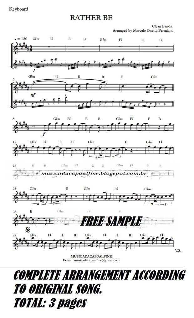 RATHER BE - KeyBoard - Sheet music download - Parts.pdf