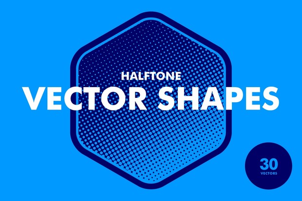Halftone Vector Shapes