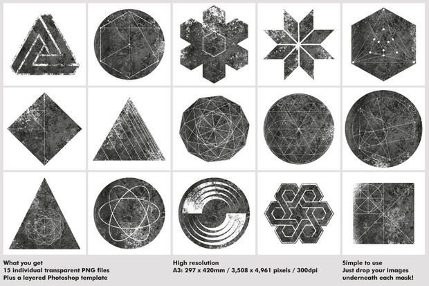 Textured Geometric Masks 02