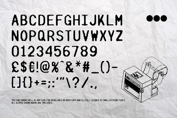 RECEIPT - Font & Vectors
