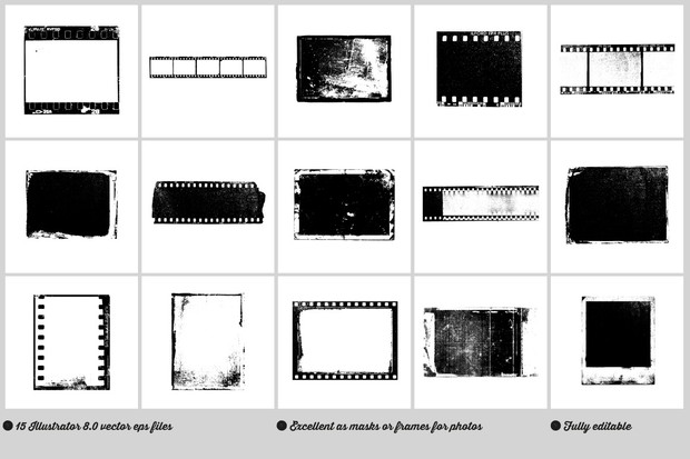 15 Vector Film Textures
