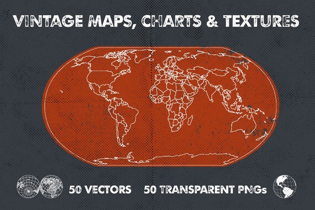 Vintage Maps, Charts & Textures