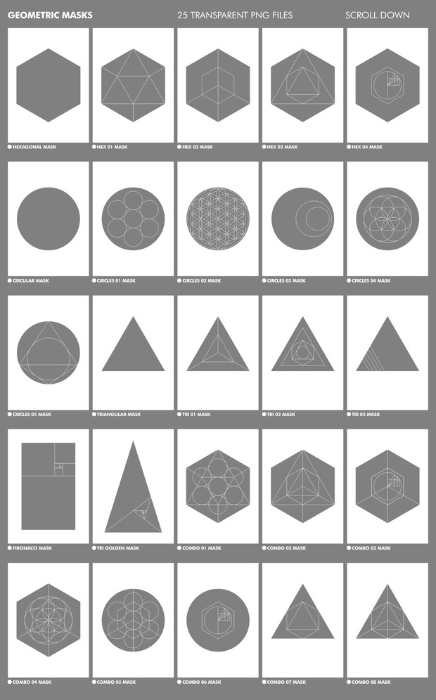 Geometric Masks & Shapes Collection