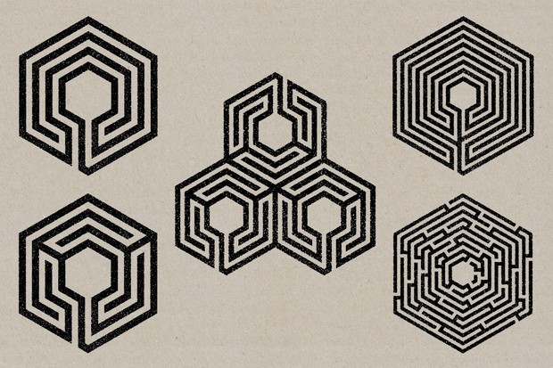 Labyrinth Stamps - Vector & PNG