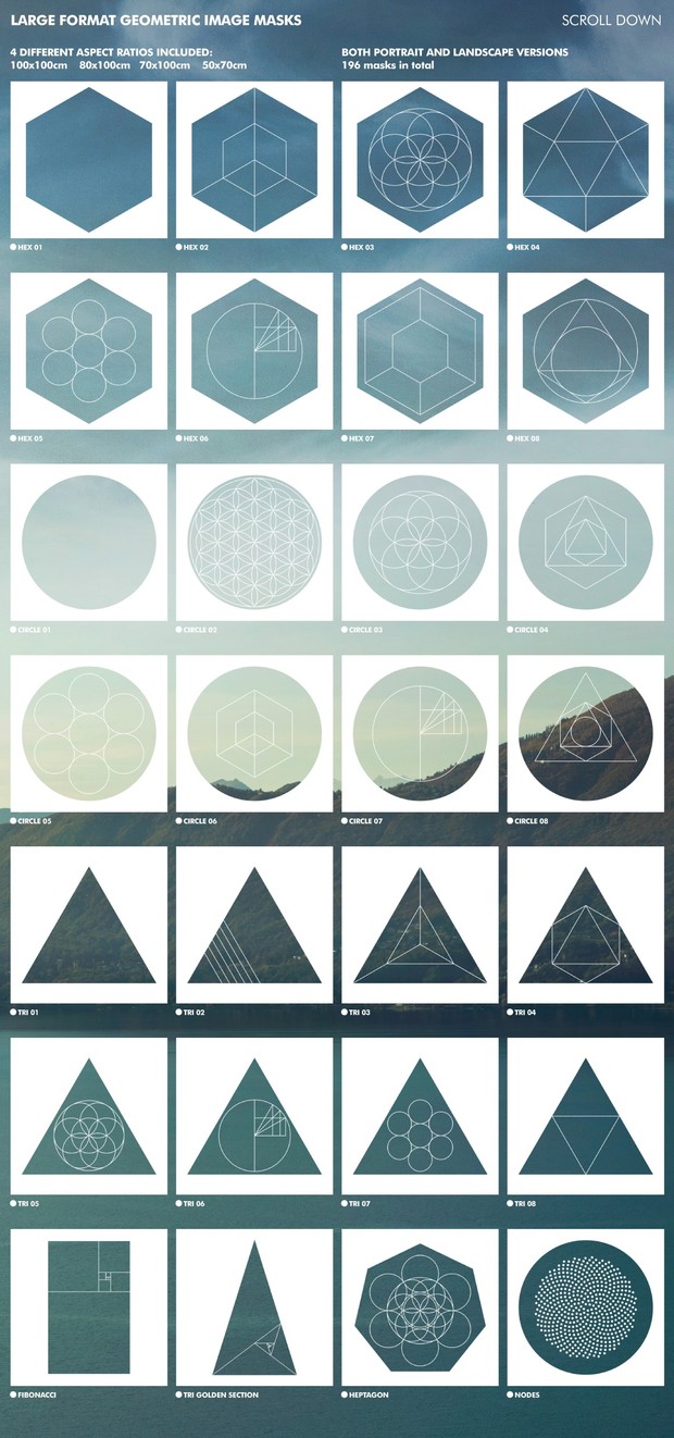 Large Format Geometric Image Masks