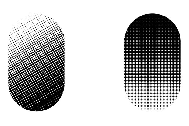 Halftone Vector Shapes