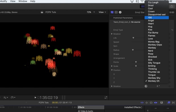 Emoji Generator Plugin - Final Cut Pro X