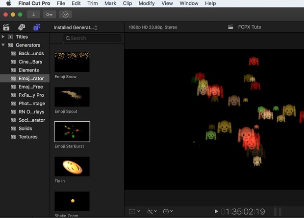 Emoji Generator Plugin - Final Cut Pro X