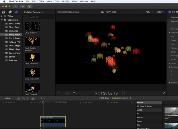 Emoji Generator Plugin - Final Cut Pro X