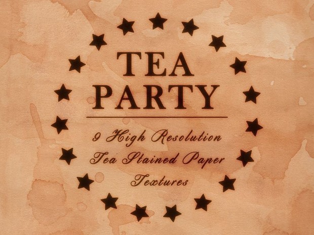 Tea Party - 9 Stained Paper Textures