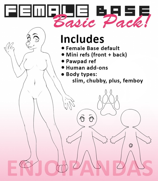 Female-Femboy Base: Basic Pack