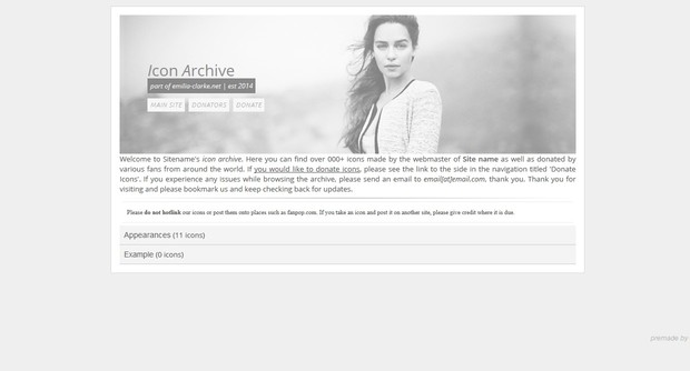 Icon Archive Premade 7 (Responsive)