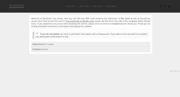 Icon Archive Premade 6 (Responsive)