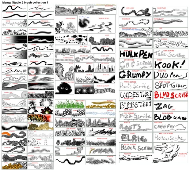 Manga Studio Pen and Brush collection 1