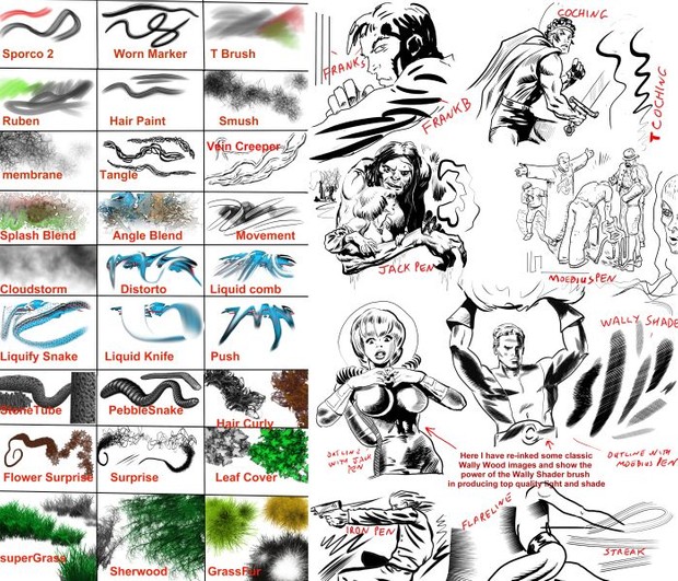 Manga Studio -& Clip Studio Set 3 - 120 Extra Tools and brushes collection 3