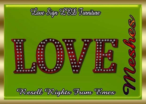 Love Sign LED Furniture Catty Only!!!