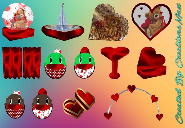 Valentine's Bear Hug Meshes Bundle Catty Only!!!!!!