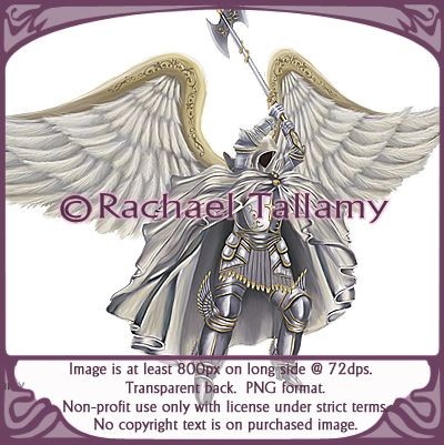 Archangel Michael- Non-profit only with licensed use from rtallamy.com. Copyright-Rachael Tallamy