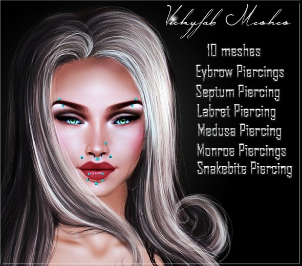 Face Piercings (10 meshes)