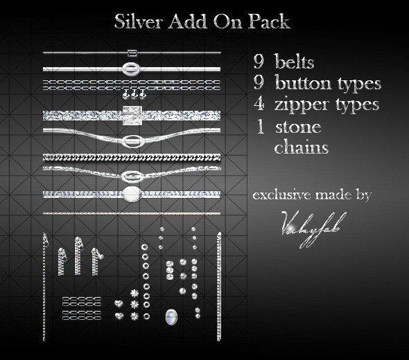 Silver Add Ons Pack PSD/XCF
