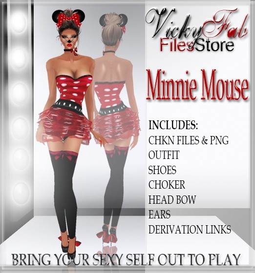 Minnie Mouse Bundle CHKN & PNG WITH RESELLING RIGHTS