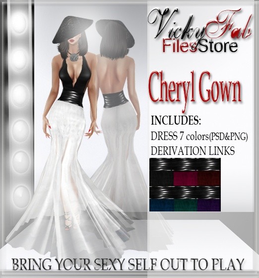 Cheryl Dress 8 colors (PSD&PNG) WITH RESELLING RIGHTS