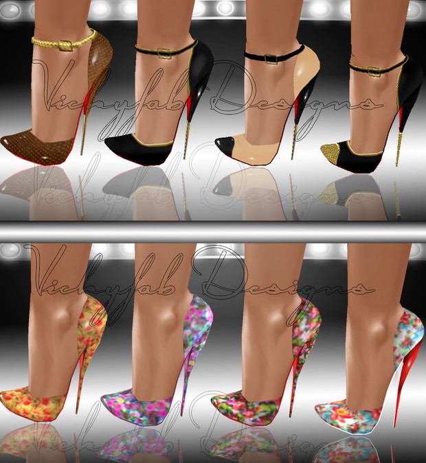 Scarlet Bow Boots Mesh & 19 Texture Bundle(PNG&PSD)