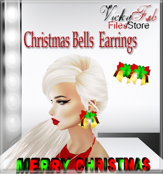 Christmas Bells Earrings Mesh