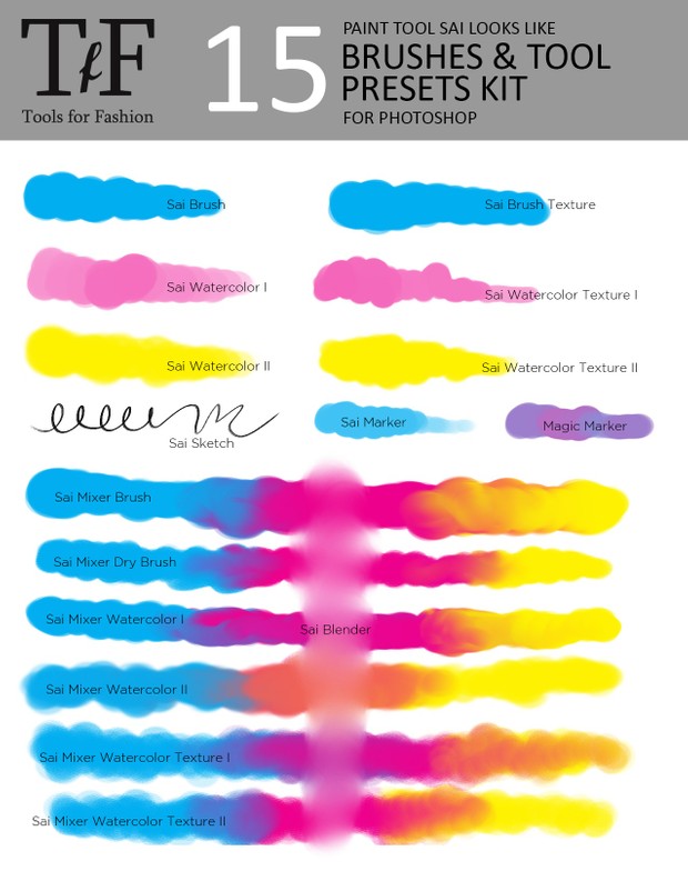Paint Tool SAI look like Brushes for Photoshop