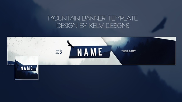 mountain youtube banner template