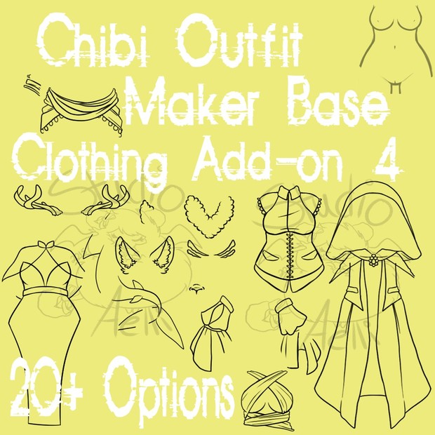 Waitress Chibi Clothing Maker Add-On 4!