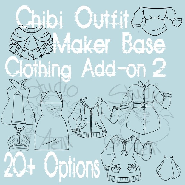Waitress Chibi Outfit Maker Clothing Add-On 2