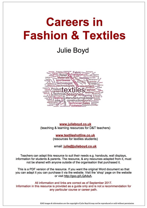 Careers in Fashion & Textiles