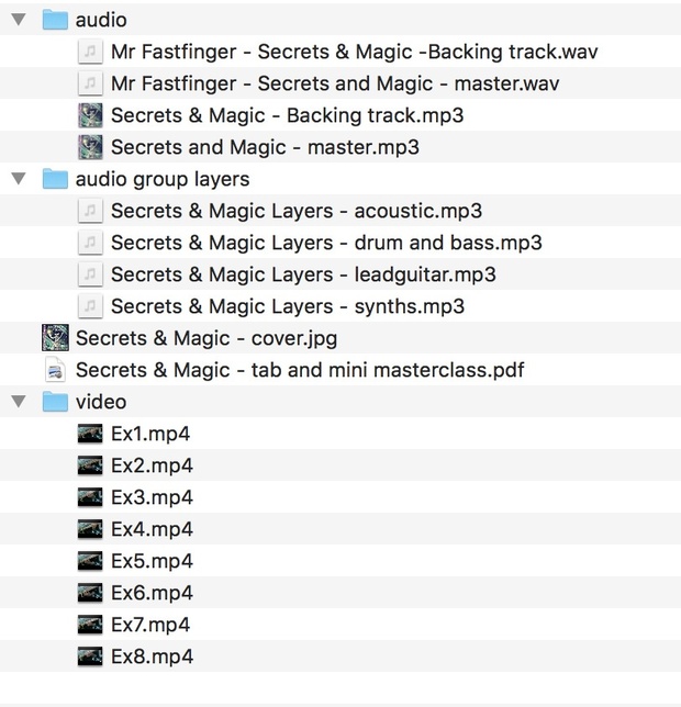 Secrets and Magic Deluxe package (with audio/video/tabs)