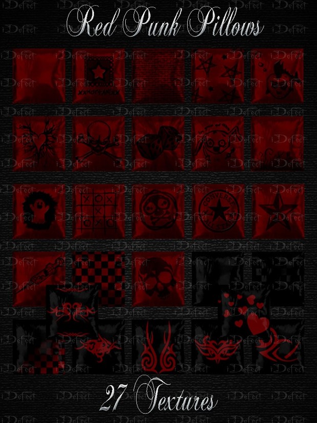 Red Punk Pillows
