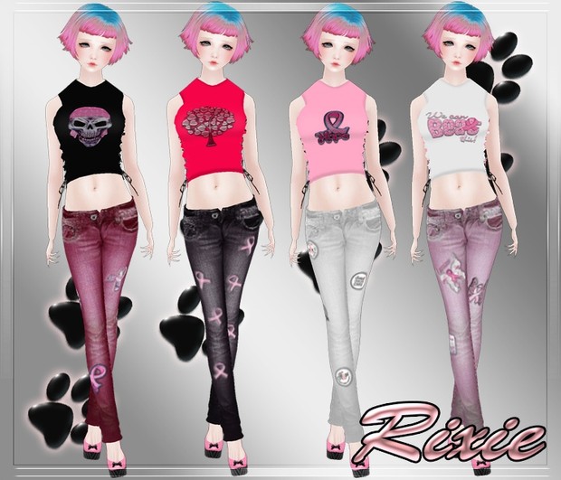 Breast Cancer Jeans & Top V1 Set. Only to 3 ppl 0/3 W/Resell Rights