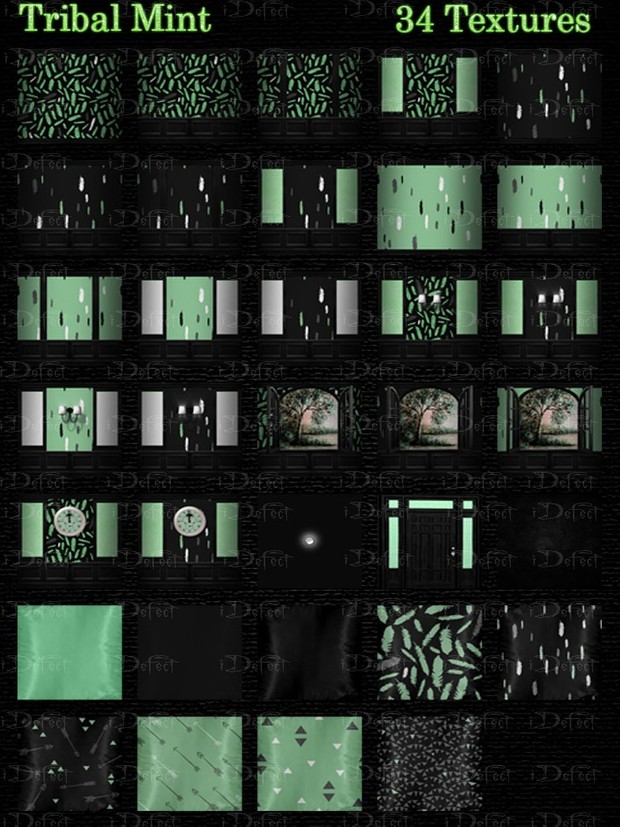 Tribal Mint Room Texture