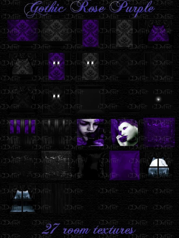 Gothic Rose Purple Room Texture