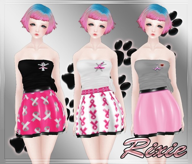 Breast Cancer Awareness Top & Skirt Set. Only to 3 ppl 0/3 W/Resell Rights