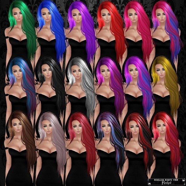 Big Hair Pack / Candy Coated Hair Pack / PSD & PNG.