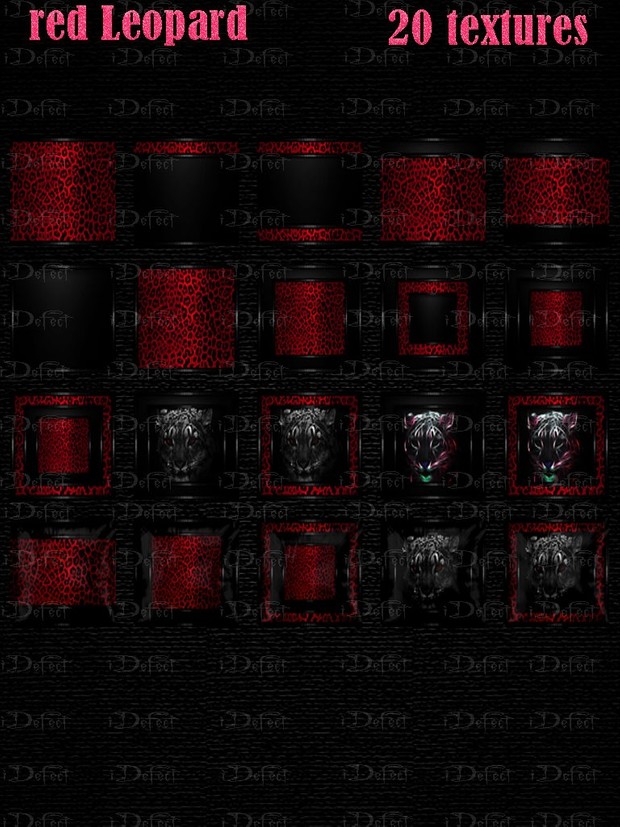 Red Leopard Room Texture