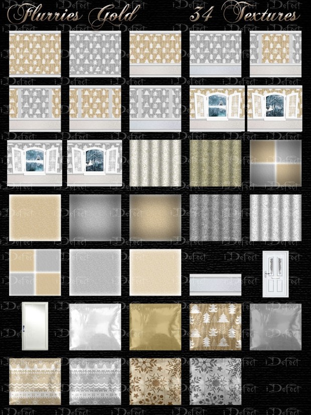 Flurries Gold Room Texture