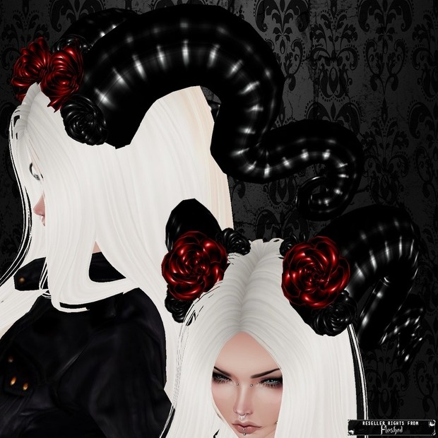Savage Rose Horn / PSD & PNG.
